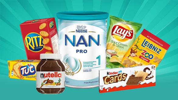 Famobra food category. Image of different food products. Click image to go to the food category